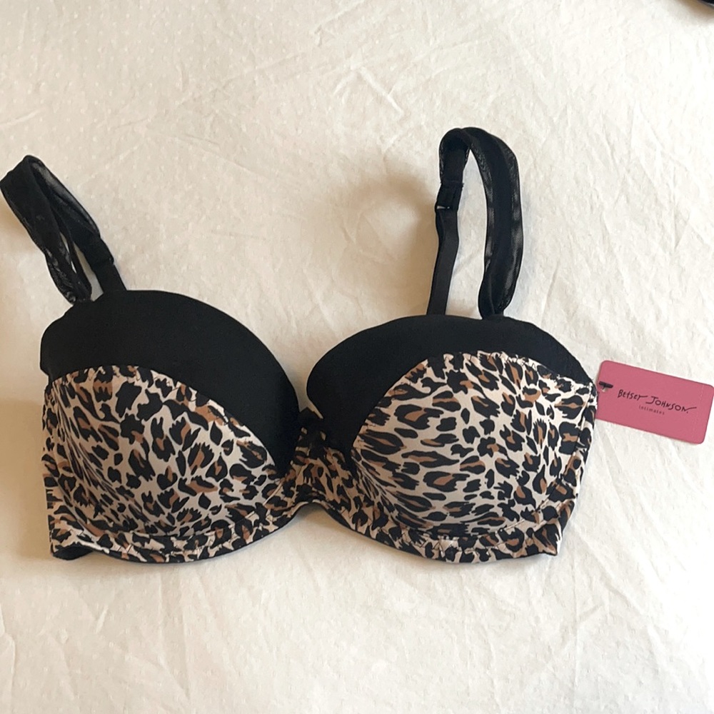 Betsey Johnson Slinky Knit Animal Print Bra